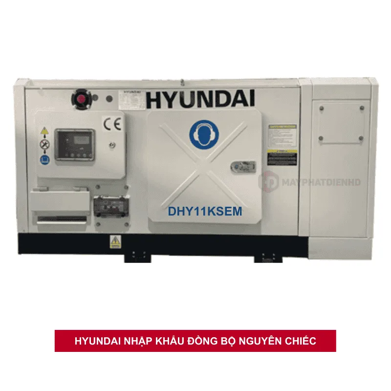 Hình ảnh thực tế máy phát điện 10KW chạy dầu Hyundai chính hãng