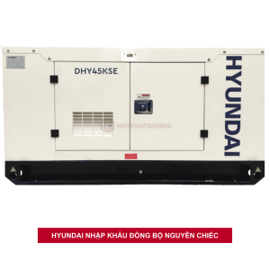 Máy phát điện 45KVA chạy dầu 3 pha Hyundai DHY45KSE nhập khẩu đồng bộ chính hãng