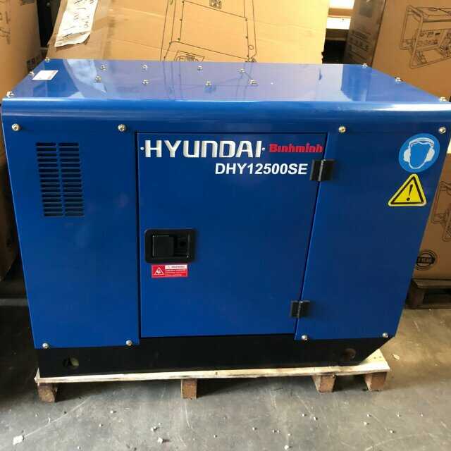 Máy phát điện chạy dầu 10KW Hyundai DHY12500SE chống ồn 6 Máy phát điện chạy dầu 10Kw Hyundai DHY12500SE chính hãng