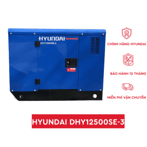 Hình ảnh máy phát điện 3 pha chạy dầu 12KVA Hyundai có vỏ chống ồn