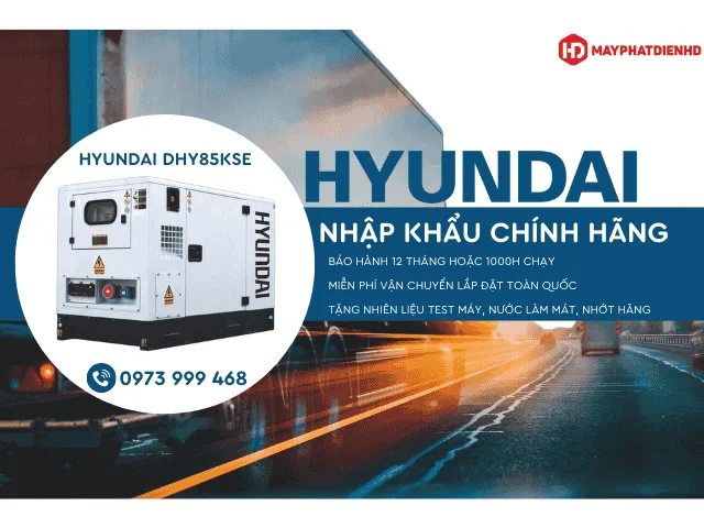 Những lưu ý khi sử dụng thực tế máy phát điện 80KVA Hyundai chạy dầu 3 pha DHY85KSE