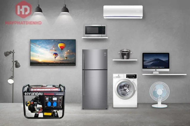 Máy phát điện 2kw chạy được những thiết bị điện gì trong gia đình?