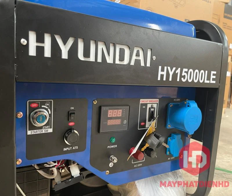 Hình ảnh thật của máy phát điện 10kVA Hyundai HY15000LE chính hãng 6