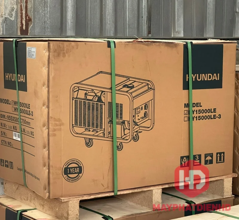 Hình ảnh thật của máy phát điện 10kVA Hyundai HY15000LE chính hãng 7