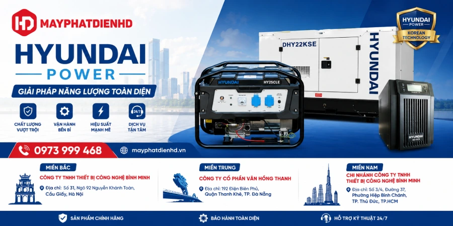 Mua máy phát điện Hyundai DHY36CLE chính hãng ở đâu?