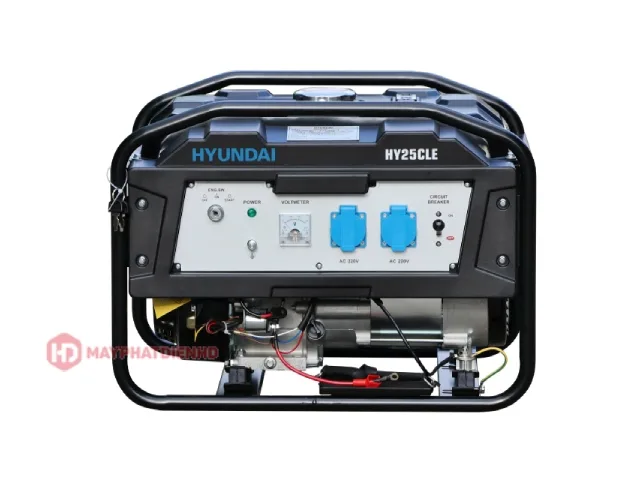 Máy phát điện chạy xăng 2.3KVA HYUNDAI HY25CLE 6 Mô tả sản phẩm máy phát điện chạy xăng Hyundai HY25CLE 2.3kVA chính hãng