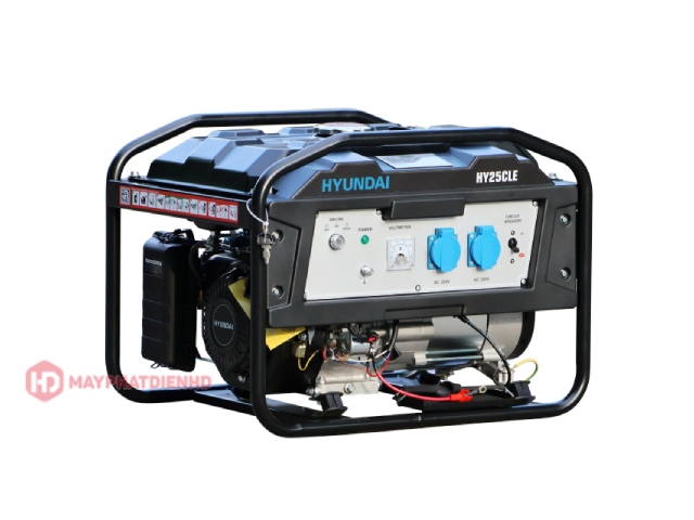 Máy phát điện 2.3KVA Hyundai HY25CLE phù hợp sử dụng cho gia đình