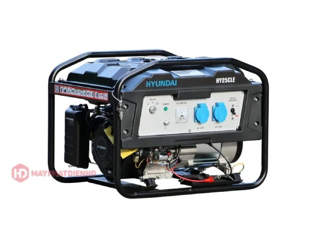 Máy phát điện chạy xăng 2.3KVA HYUNDAI HY25CLE 7 Máy phát điện 2.3KVA Hyundai HY25CLE phù hợp sử dụng cho gia đình
