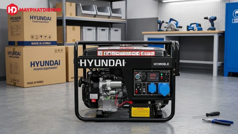Máy phát điện chạy xăng 7kVA Hyundai HY9900LE có nhiều ưu điểm