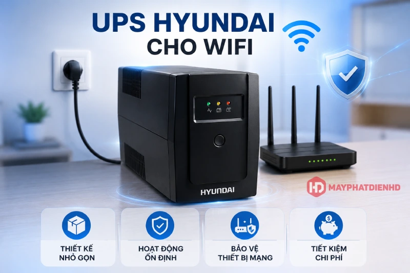 UPS Hyundai cho wifi có nhiều ưu điểm
