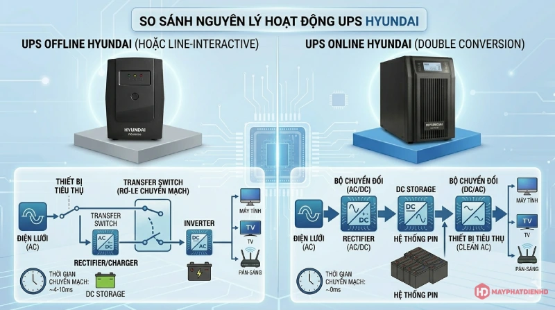 Phân loại UPS Hyundai