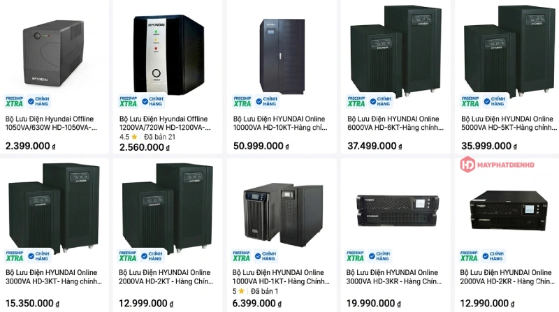 Giá bộ lưu điện UPS Hyundai 2026 (tham khảo)